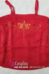 Áo Yếm Đỏ Che Lưng Thêu Hoa Bỉ Ngạn