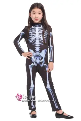 Trang Phục Halloween Bộ Xương Trẻ Em 130-140