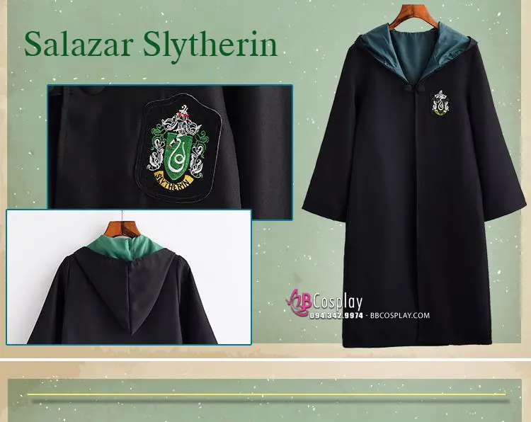 Đồng Phục Trường Hogwarts - Nhà Salazar Slytherin