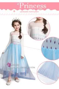Đầm Nữ Hoàng Elsa Trẻ Em Mẫu Mới 2020 - Màu Xanh Trời