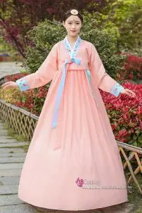 Trang Phục Hanbok Hàn Truyền Thống Chuẩn Hàn Màu Carot Nữ Tính
