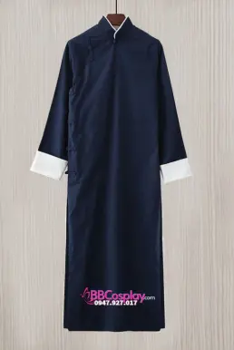 Đồ Bến Thượng Hải - Sườn Xám Nam - Màu Xanh Đen