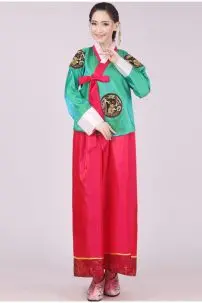 Đồ Hanbok Hàn Đẹp Áo Xanh Dài Váy Hồng