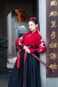 Hán Phục Cổ Trang Chụp Cưới Song Hạc Ý Thiên