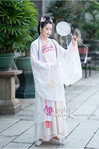 Cổ Trang Chiết Ngực Bạch Liên Y Thêu