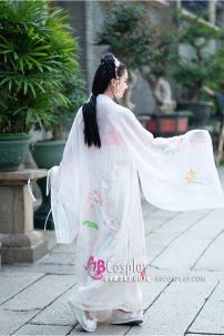 Cổ Trang Chiết Ngực Bạch Liên Y Thêu