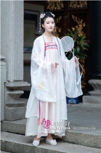 Cổ Trang Chiết Ngực Bạch Liên Y Thêu