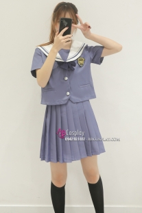 Đồ Nữ Sinh Xanh Xám Tay Ngắn