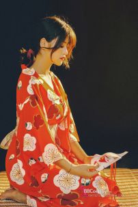 Yukata Chuẩn Nhật Đỏ Hoa Đào