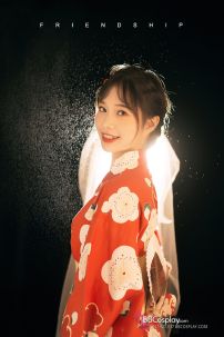 Yukata Chuẩn Nhật Đỏ Hoa Đào