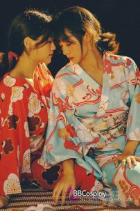 Yukata Chuẩn Nhật Đỏ Hoa Đào