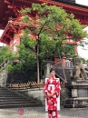 Yukata Chuẩn Nhật Đỏ Hoa Đào