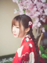 Yukata Chuẩn Nhật Đỏ Hoa Đào