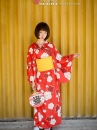 Yukata Chuẩn Nhật Đỏ Hoa Đào