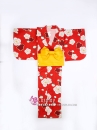 Yukata Chuẩn Nhật Đỏ Hoa Đào