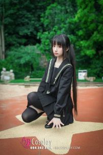 Trang Phục Nữ Sinh Thủy Thủ Nhật Đen