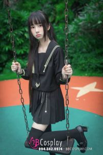 Trang Phục Nữ Sinh Thủy Thủ Nhật Đen