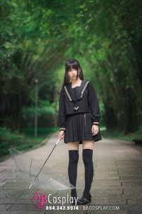Trang Phục Nữ Sinh Thủy Thủ Nhật Đen