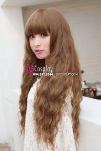 Tóc Giả Xoăn Đuôi Nâu Tự Nhiên 60Cm