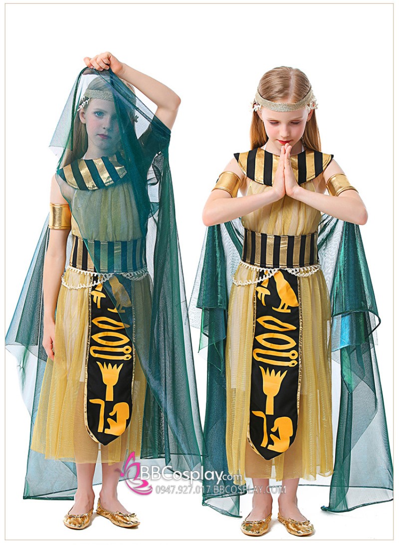 Trang Phục Cleopatra Ai Cập Cổ Đại Cho Bé Gái