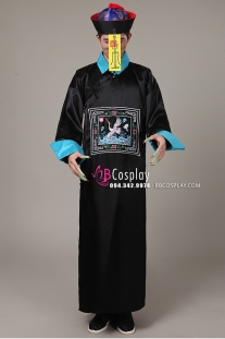 Đồ Ma Cương Thi Màu Đen - Vải Phi Bóng Hoạ Tiết In