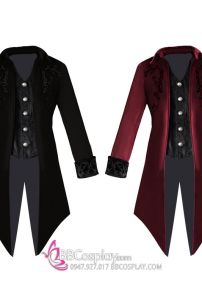 Vest Dracula Đỏ Halloween Phong Cách Gothic