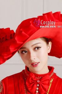 Đồ Nữ Bá Tước Đỏ Ren Vàng Đồng