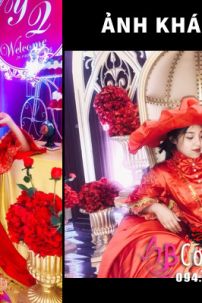 Đồ Nữ Bá Tước Đỏ Ren Vàng Đồng