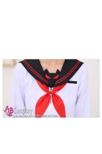 Đồ Học Sinh Nhật Bản Trắng Cổ Mèo Tay Dài