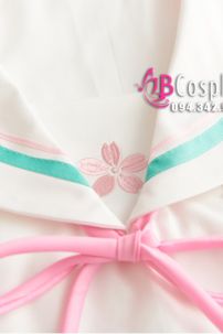 Đồng Phục Nữ Sinh Hàn Quốc Màu Trắng Viền Xanh