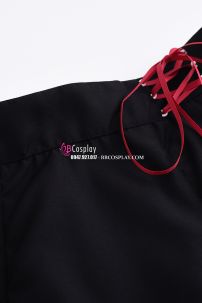 Đồ Nữ Sinh Đen Tay Dài Viền Đỏ Phù Thủy