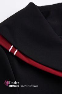 Đồ Nữ Sinh Đen Tay Dài Viền Đỏ Phù Thủy