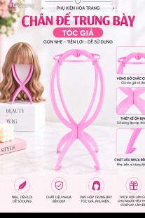 Chân Đế Trưng Bày Tóc Giả - Chân Để Wig (Màu Hồng)