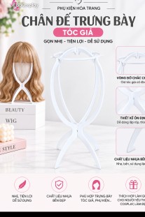 Chân Đế Trưng Bày Tóc Giả - Chân Để Wig (Màu Trắng)