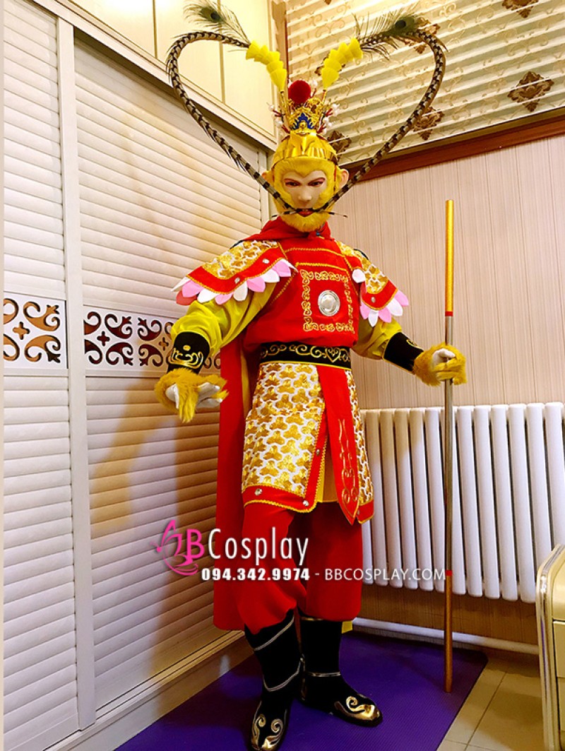 Trang Phục Tề Thiên Đại Thánh Giáp Mỹ Hầu Vương  - Mẫu Giáp Thêu Chỉ Vàng