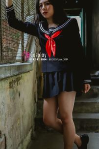 Trang Phục Nữ Sinh Đen Cho Halloween