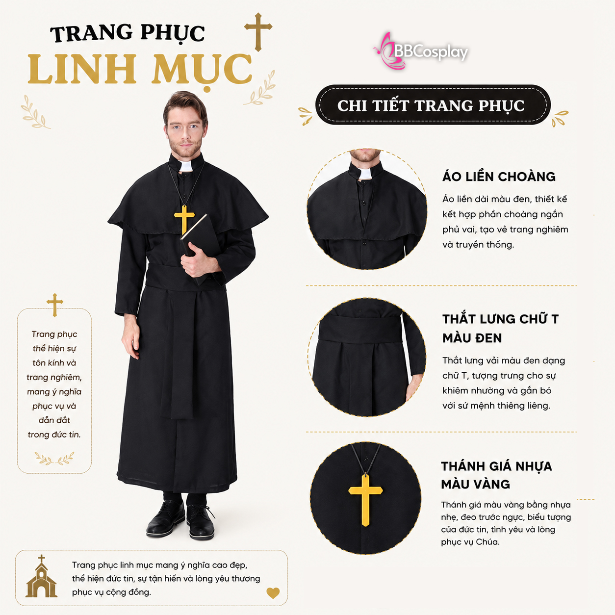 Đồ Linh Mục Halloween - Hình Feedback Của Khách
