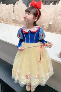 Đầm Công Chúa Bạch Tuyết Trẻ Em Mẫu Mới 2024