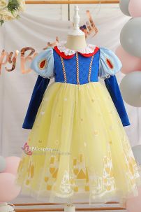 Đầm Công Chúa Bạch Tuyết Trẻ Em Mẫu Mới 2024