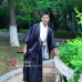 Nagagi Trắng - Haori Đen Kèm Hakama Dạng Váy Có Thắt Lưng Nâu Thắt Sẵn