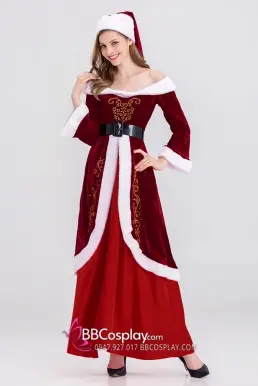 Trang Phục Nữ Hoàng Tuyết Mùa Đông Santa Lady