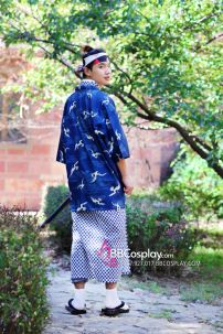 Yukata Nam Kèm Haori Xanh Nhật 2023