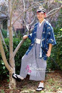 Yukata Nam Kèm Haori Xanh Nhật 2023
