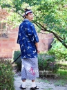 Yukata Nam Kèm Haori Xanh Nhật 2023