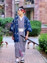 Yukata Nam Kèm Haori Xanh Nhật 2023