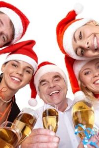 Nón Noel Vải Nhung In Nhũ 