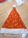 Nón Noel Vải Nhung In Nhũ 