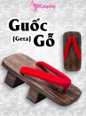 Guốc Gỗ Nhật Đế Cao Nền Gỗ Quai Đỏ