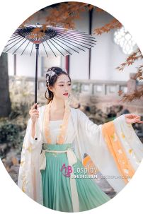 Hán Phục Ngân Hạnh Chiết Eo