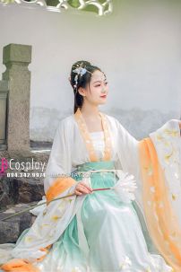 Hán Phục Ngân Hạnh Chiết Eo